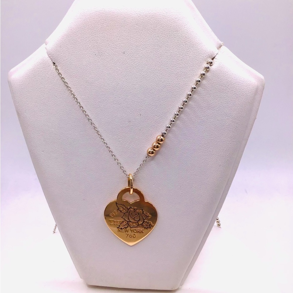 iffany &Co Heart shaped charm and necklace